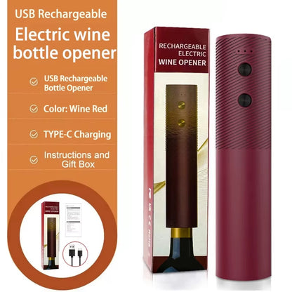 Electric Wine Bottle Opener Automatic Red Wine Corkscrew Rechargeable Wine Opener One-Click Button Wine Tools Kitchen Products